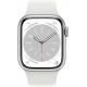 Apple Watch Series 8 (GPS, 41mm) - Silver Aluminium Case with S/M White Sport Band