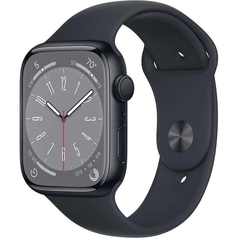 Apple Watch Series 8 (GPS, 45mm) - Midnight Aluminium Case with Midnight Sport Band - Regular