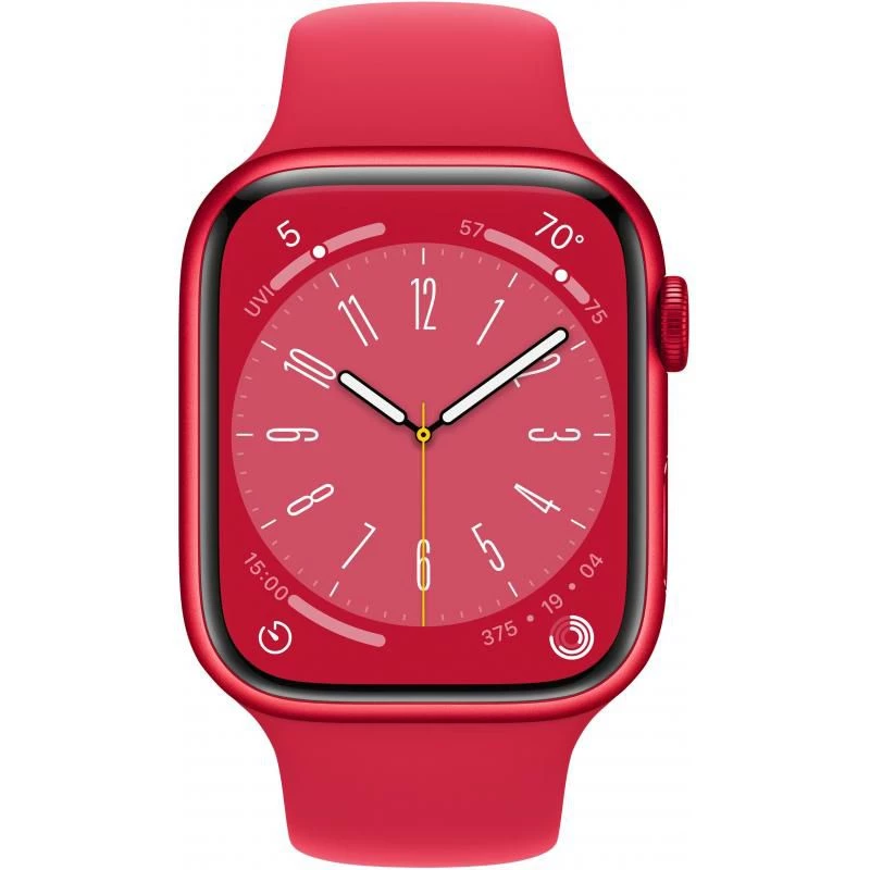 Apple Watch Series 8 (GPS, 41mm) - (PRODUCT)Red Aluminium Case with  (PRODUCT)Red Sport Band - Regular