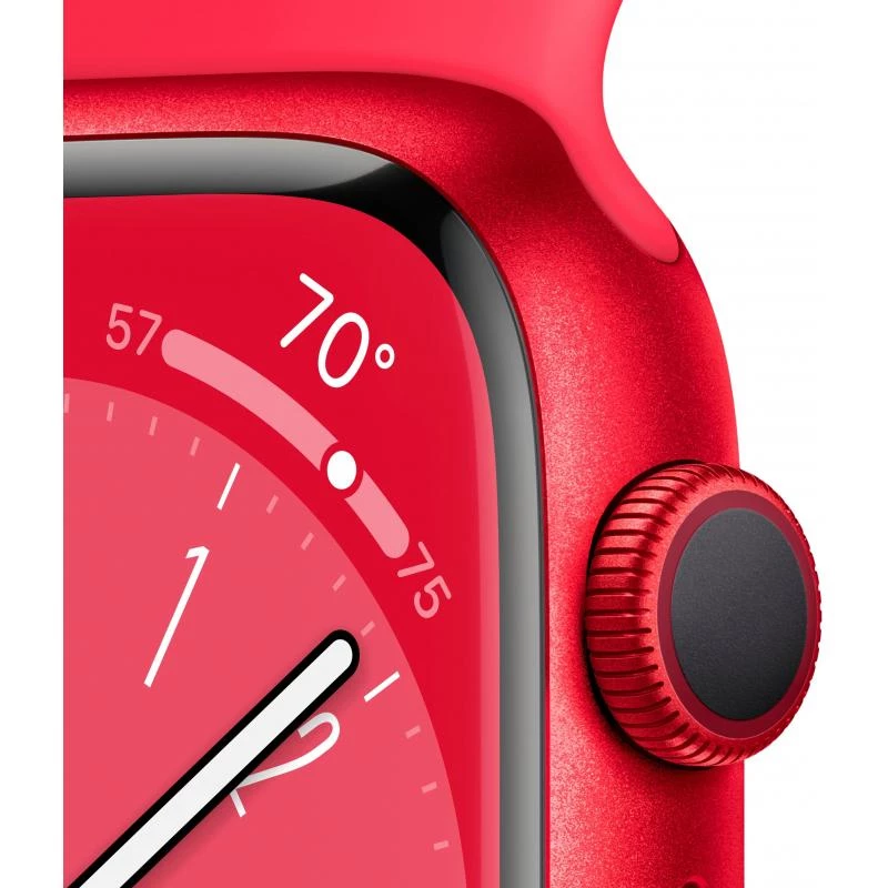 Apple Watch Series 8 (GPS, 41mm) - (PRODUCT)Red Aluminium Case with  (PRODUCT)Red Sport Band - Regular