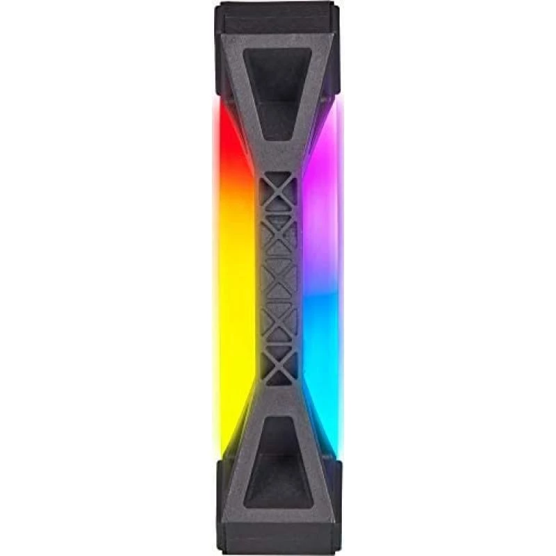 Corsair iCUE QL120 RGB, 120 mm RGB LED PWM Fan (34 Individually Addressable RGB LEDs, Speeds Up to 1,500 RPM, Low-Noise) Single Pack - Black 