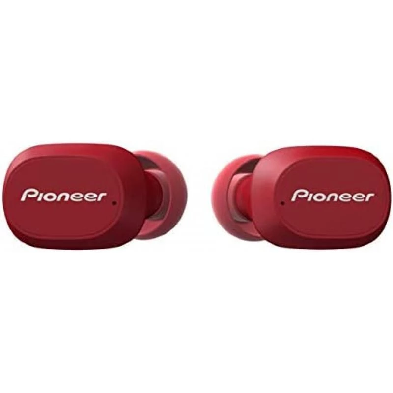 Pioneer C5 True Wireless Headphones (5 Hour Playback, Fast Charging, Ambient Awareness, IPX5 Water Protection) Red One size 