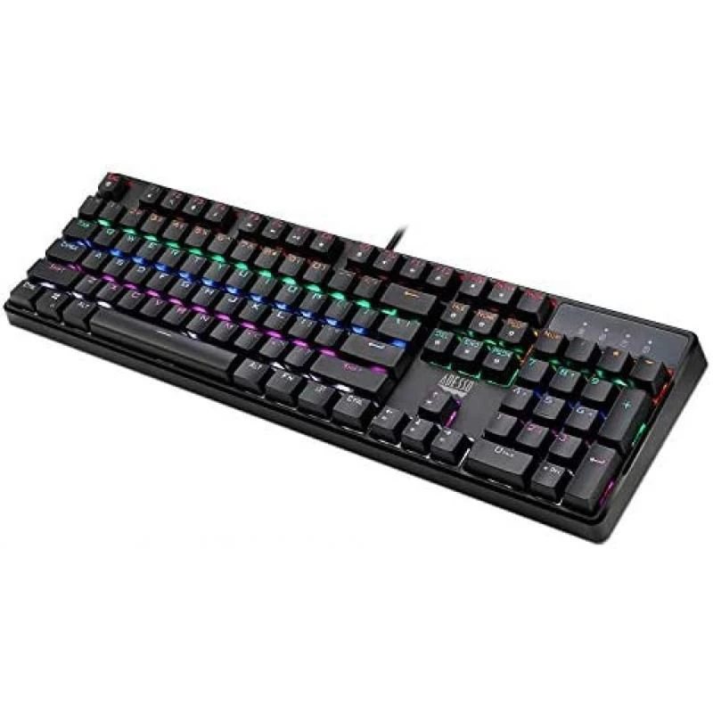 Adesso USB Gaming Keyboard, with Blue Mechanical Switch, Programmable Driver, 1 (AKB-640EB) 