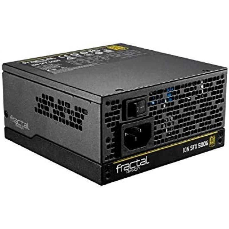 Fractal Design Ion SFX 500G - 80 Plus Gold Certified 500W Full Modular SFX-L Power Supply with UltraFlex DC wires – 120 mm silent fan with FDB bearings – Zero RPM mode - Black 