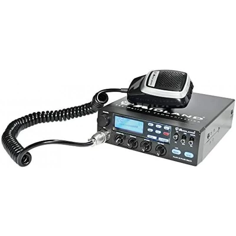 Pack Midland CB Radio Alan 48 Multi Plus B 4W 12V, 40 channels + Extra 45 Antenna with 45 cm magnet, SWR 1.0 