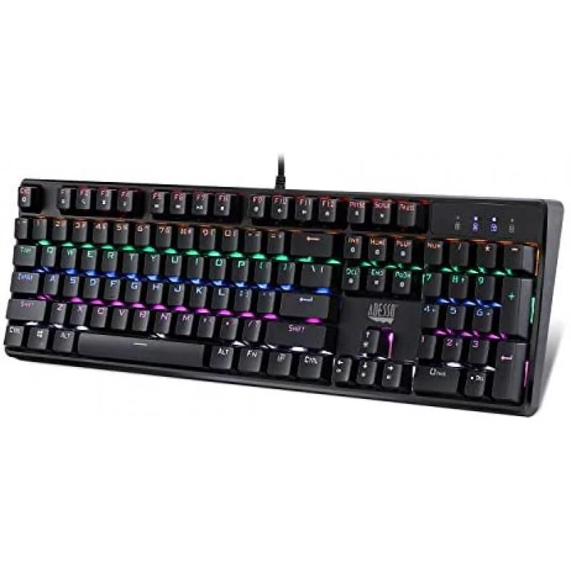 Adesso USB Gaming Keyboard, with Blue Mechanical Switch, Programmable Driver, 1 (AKB-640EB) 