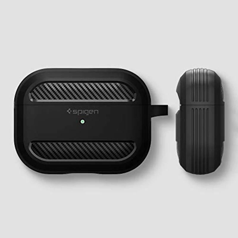 Spigen Rugged Armor Designed for Apple Airpods Pro Case (2019) - Matte Black 