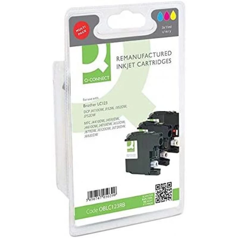 Remanufactured Inkjet Cartridges Multi-Pack Compatible with Brother Models, 11 ml, Cyan/Magenta/Yellow 