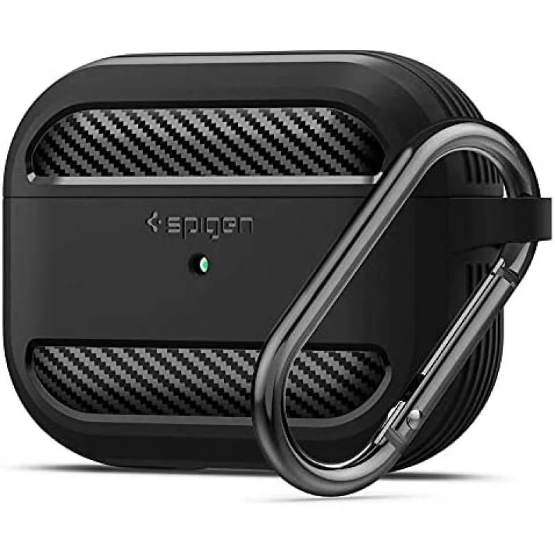 Spigen Rugged Armor Designed for Apple Airpods Pro Case (2019) - Matte Black 