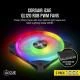 Corsair iCUE QL120 RGB, 120 mm RGB LED PWM Fans (102 Individually Addressable RGB LEDs, Speeds Up to 1,500 RPM, Low-Noise) Triple Pack with iCUE Lighting Node CORE Included - Black 