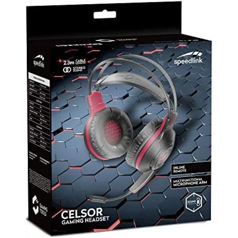 Speedlink Celsor Stereo PC Gaming Headset with Flexible Microphone Boom 