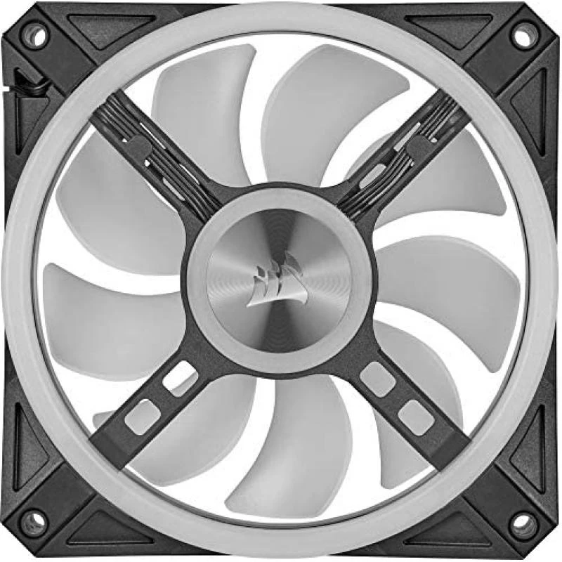 Corsair iCUE QL120 RGB, 120 mm RGB LED PWM Fan (34 Individually Addressable RGB LEDs, Speeds Up to 1,500 RPM, Low-Noise) Single Pack - Black 