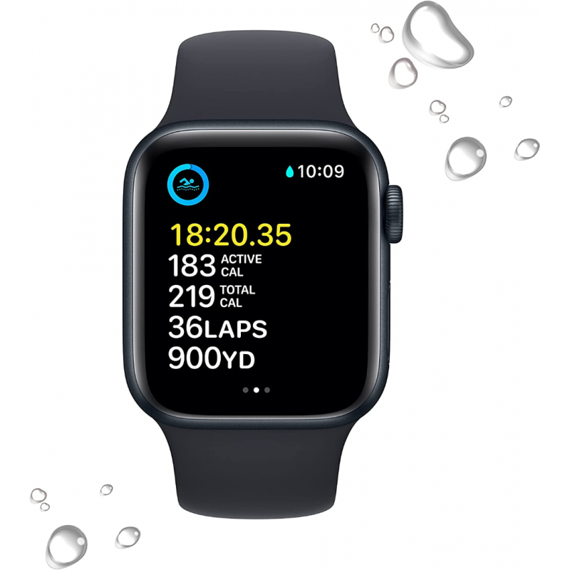 Apple Watch SE 2022 2nd Generation (GPS, 40mm) - Midnight Aluminium Case with S/M Midnight Sport Band