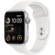 Apple Watch SE 2022 2nd Generation (GPS, 44mm) - Silver Aluminium Case with S/M White Sport Band