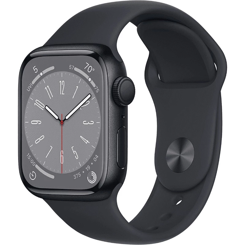 Apple Watch Series 8 (GPS, 41mm) - Midnight Aluminium Case with Midnight Sport Band - Regular