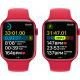 Apple Watch Series 8 (GPS, 41mm) - (PRODUCT)RED Aluminium Case with M/L (PRODUCT)RED Sport Band