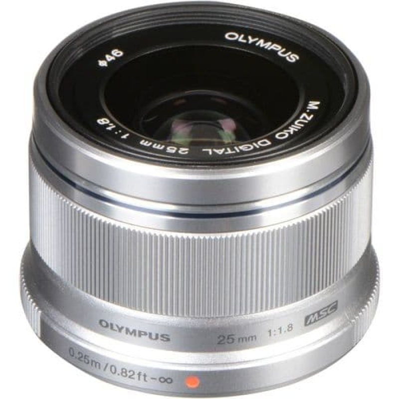 Olympus M.Zuiko Digital 25mm F1.8 Lens (Silver)