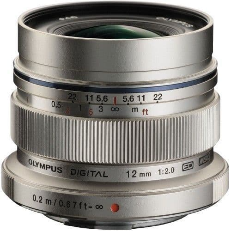 Olympus M.Zuiko Digital ED 12mm f2.0 Lens (Silver)