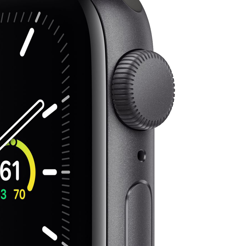 Apple Watch SE (GPS, 44mm) Space Grey Aluminium with Sports Band - Black