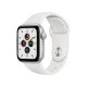 Apple Watch SE (GPS, 40mm) - Silver Aluminium with Sports Band - White