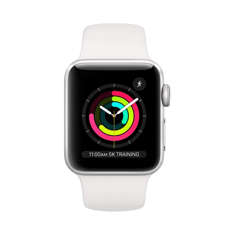 Apple Watch Series 3 (GPS, 42mm) Silver Aluminium Case with Sport Band - White